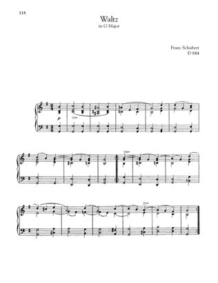 Book cover for Waltz In G Major, D. 844