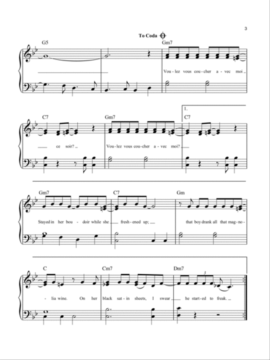 Lady Marmalade Easy Piano scores gallery preview page 3
