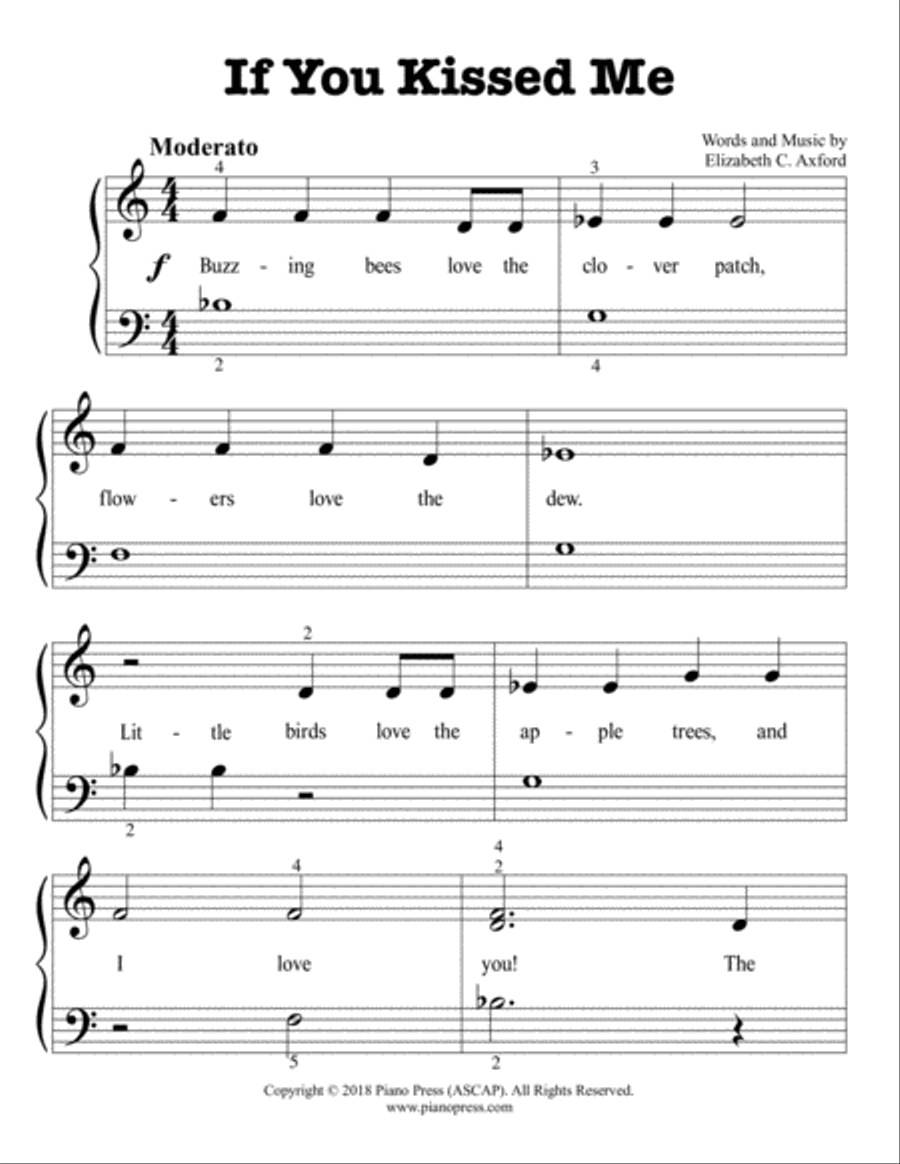 If You Kissed Me Easy Piano scores gallery preview page 2