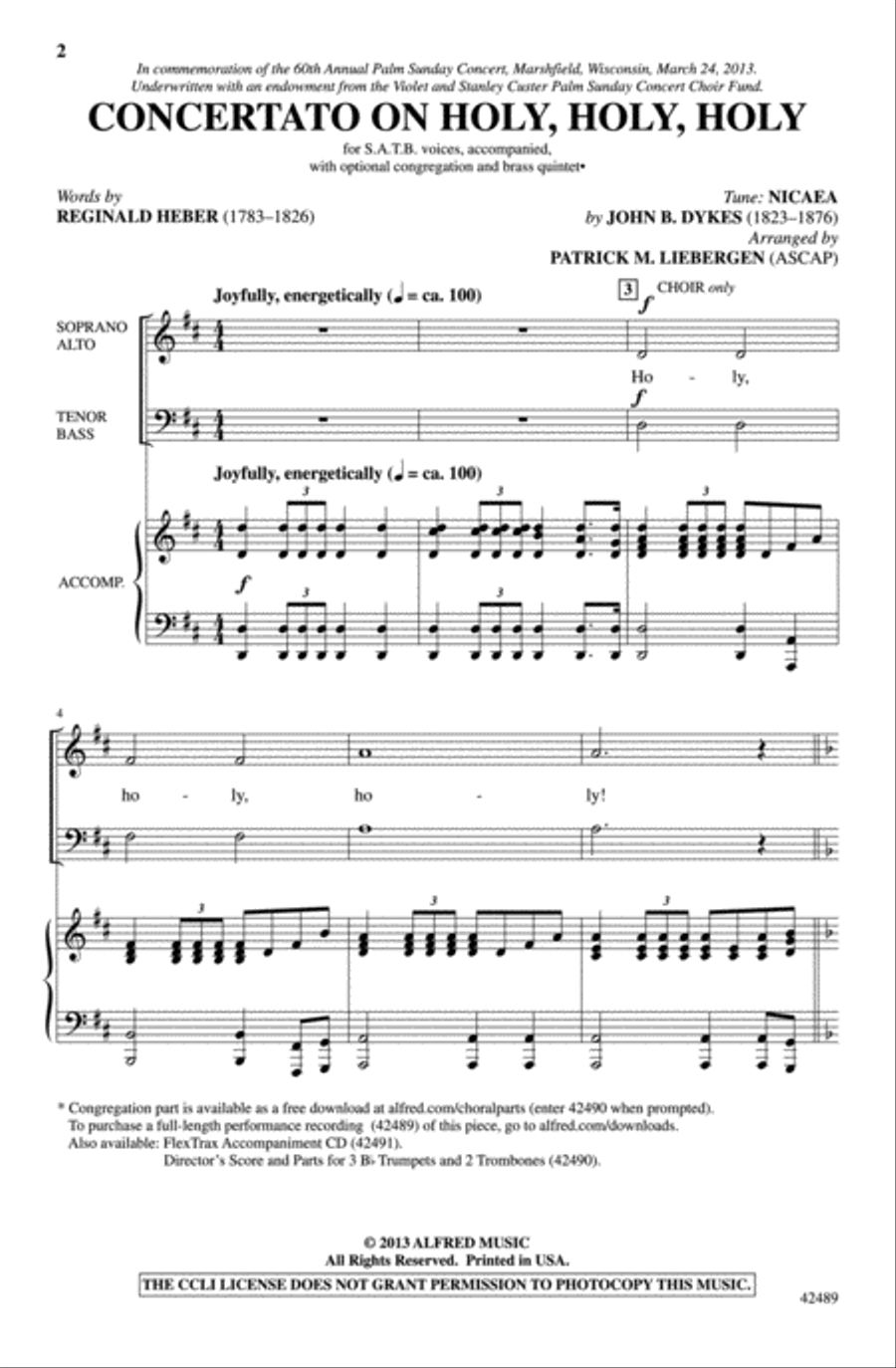 Concertato on Holy, Holy, Holy 4-Part scores gallery preview page 1
