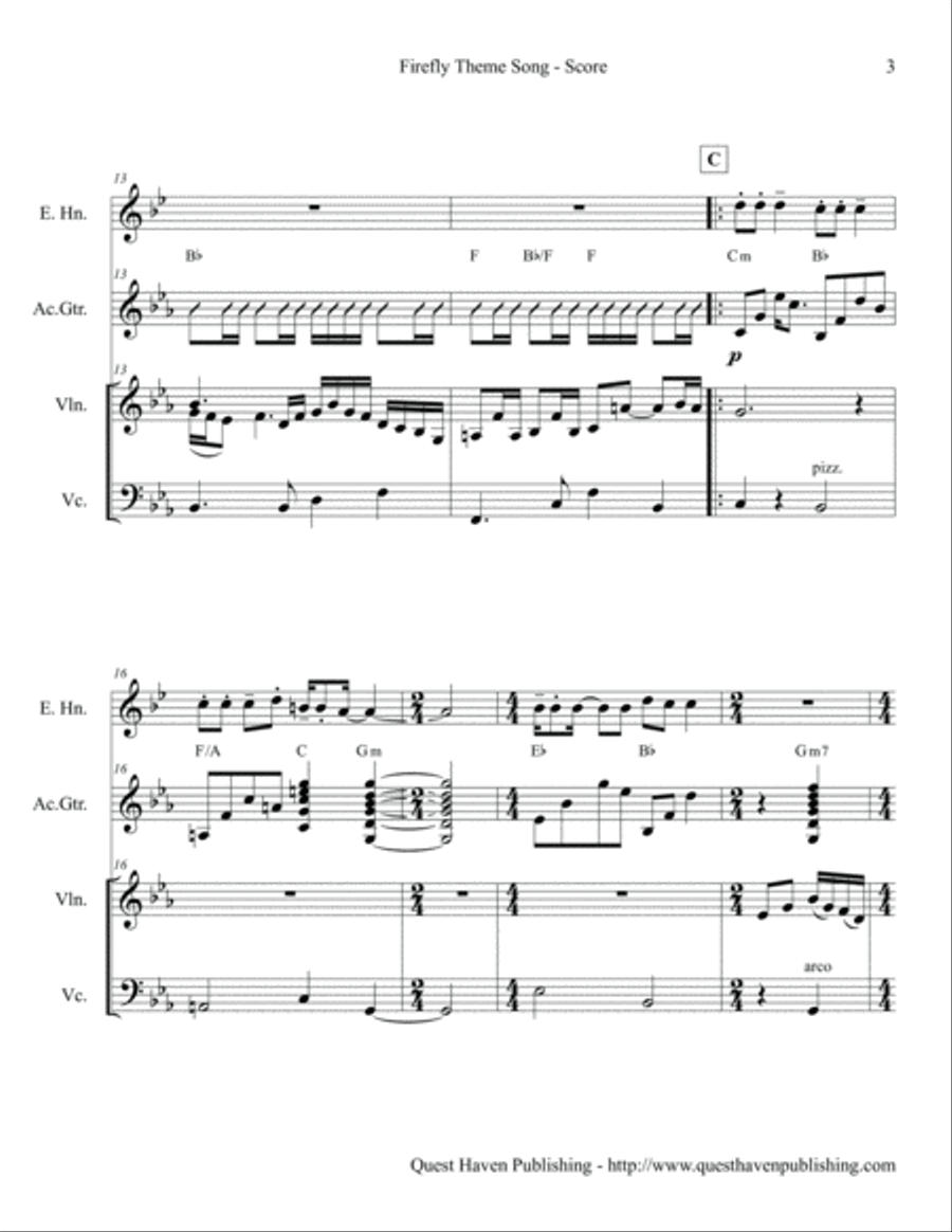 Firefly Theme Song Small Ensemble scores gallery preview page 4