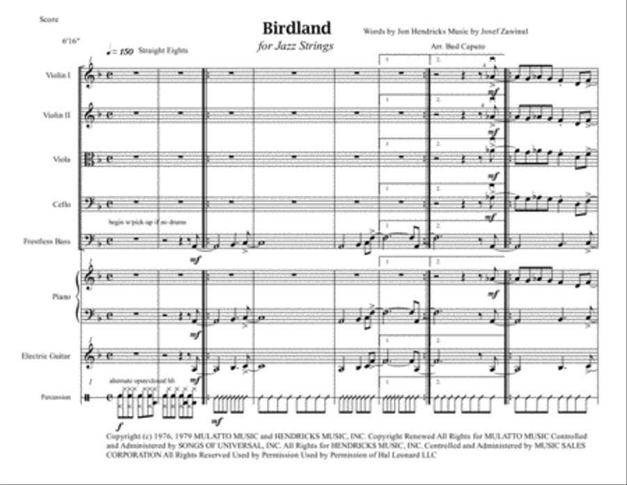 Birdland Set of Parts scores gallery preview page 2