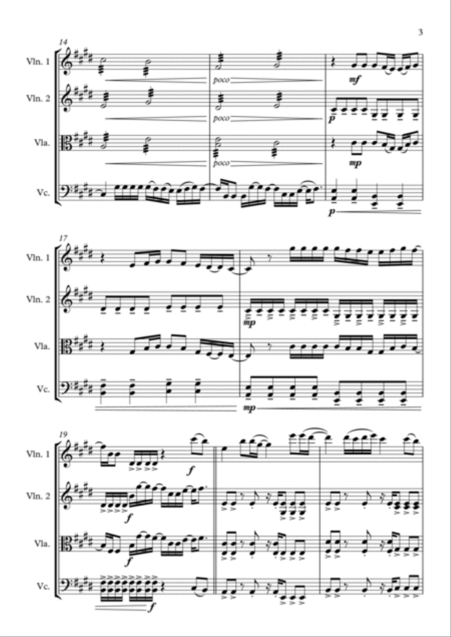 Scared To Be Lonely String Quartet scores gallery preview page 3