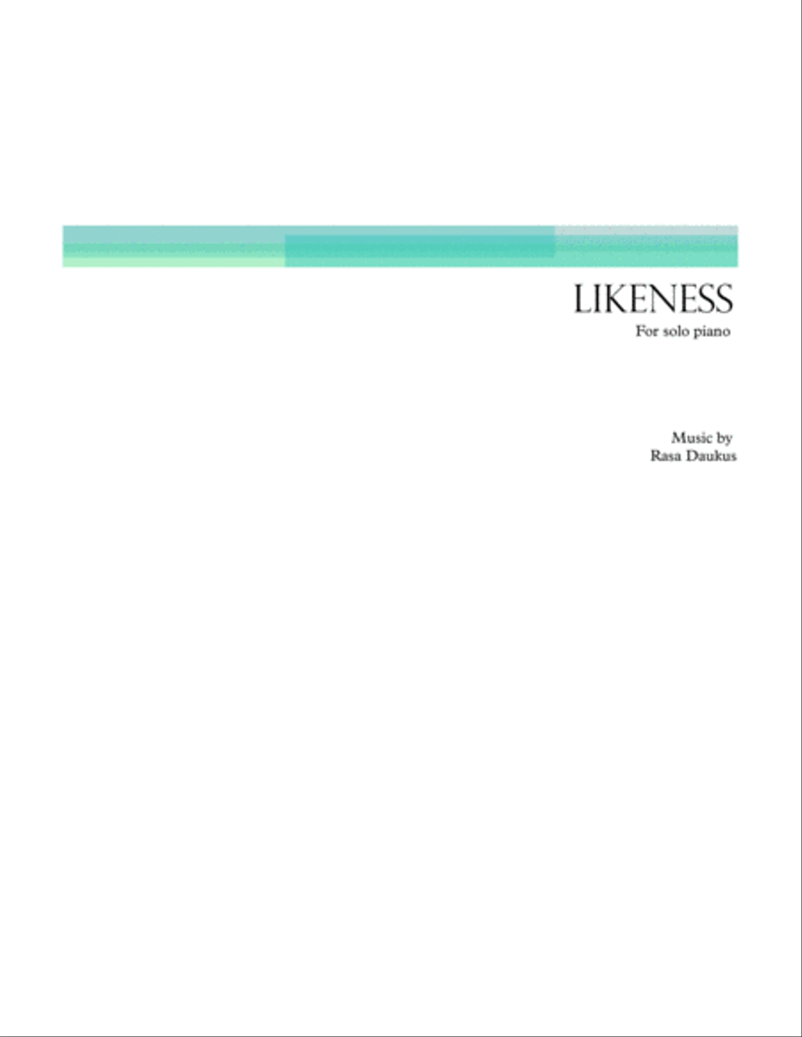 Likeness Likeness Piano Solo scores gallery preview page 1