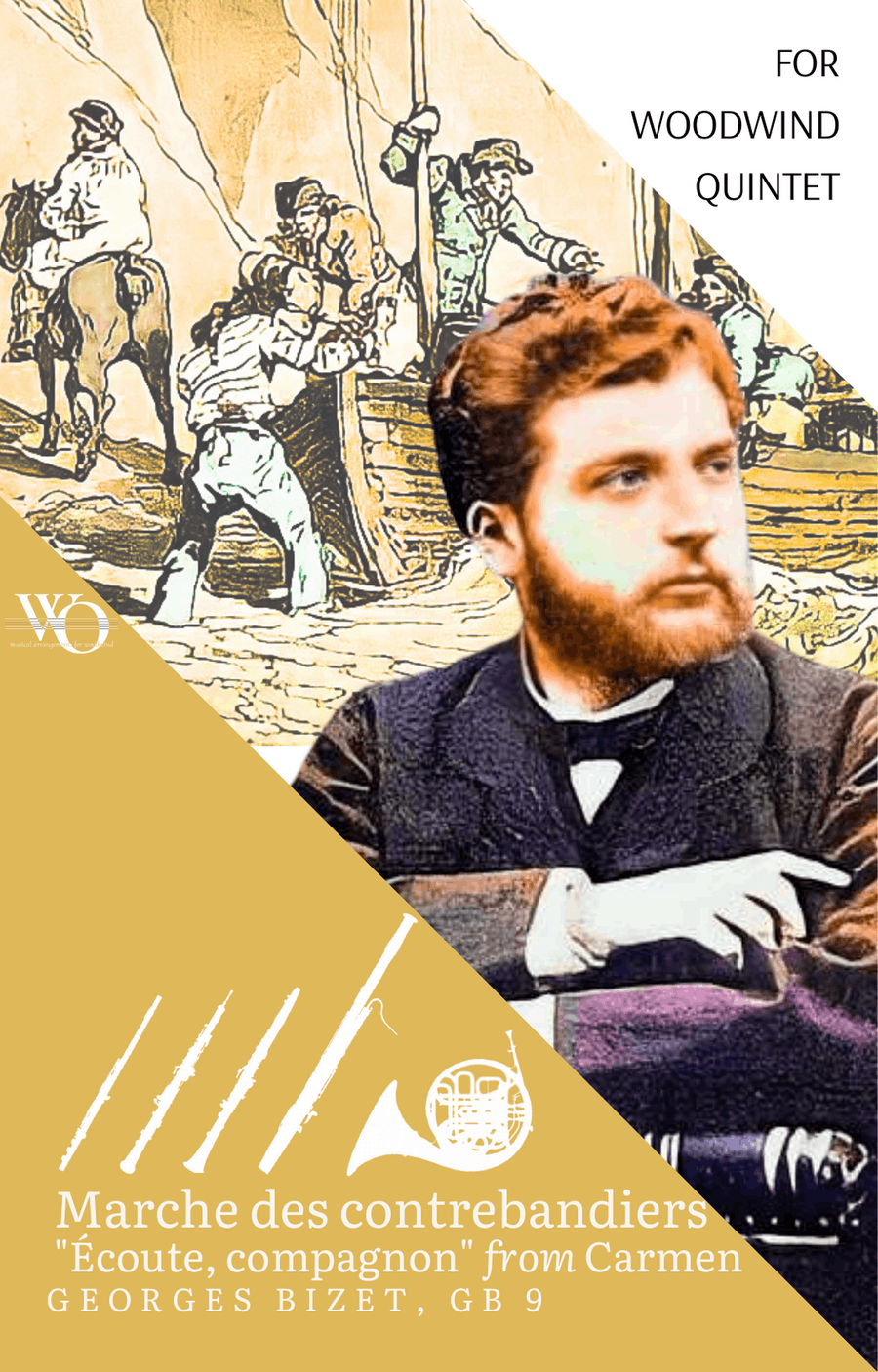 Marche des contrebandiers from Carmen by Georges Bizet GB 9 for Woodwind Quintet Woodwind Quintet scores gallery preview page 1