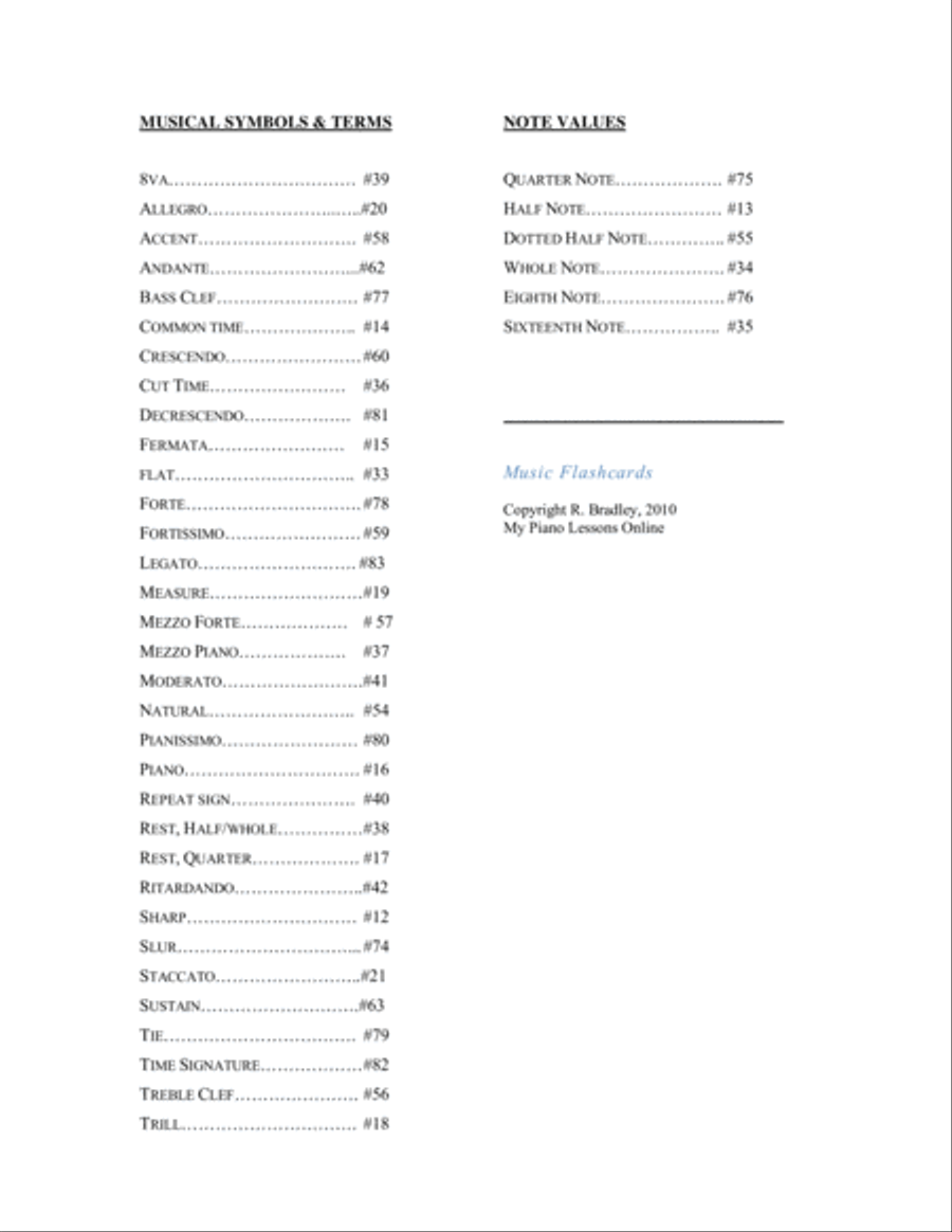 Music Flashcards for all student levels (printable) Voice scores gallery preview page 4