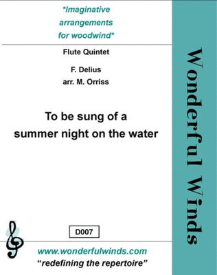 To Be Sung Of A Summer Night On The Water