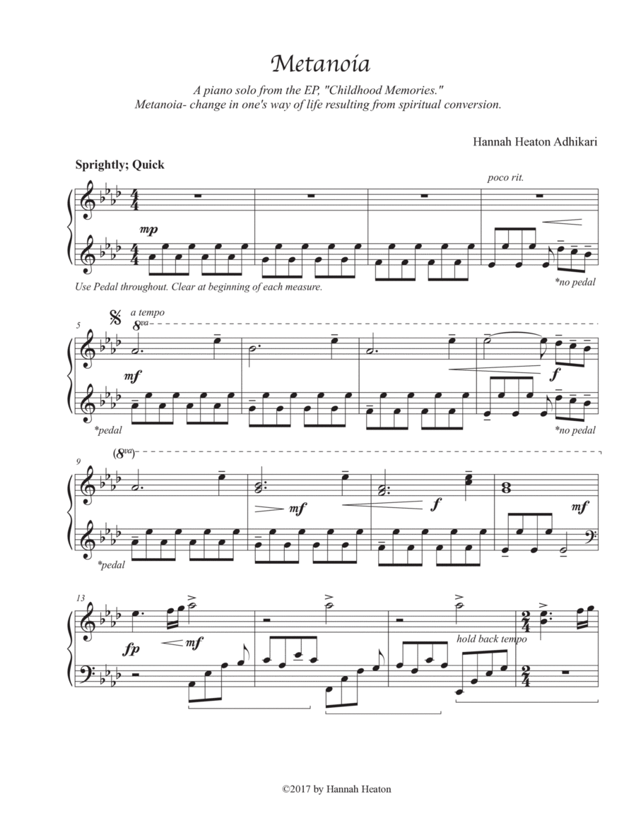 Metanoia Metanoia Piano Method scores gallery preview page 1