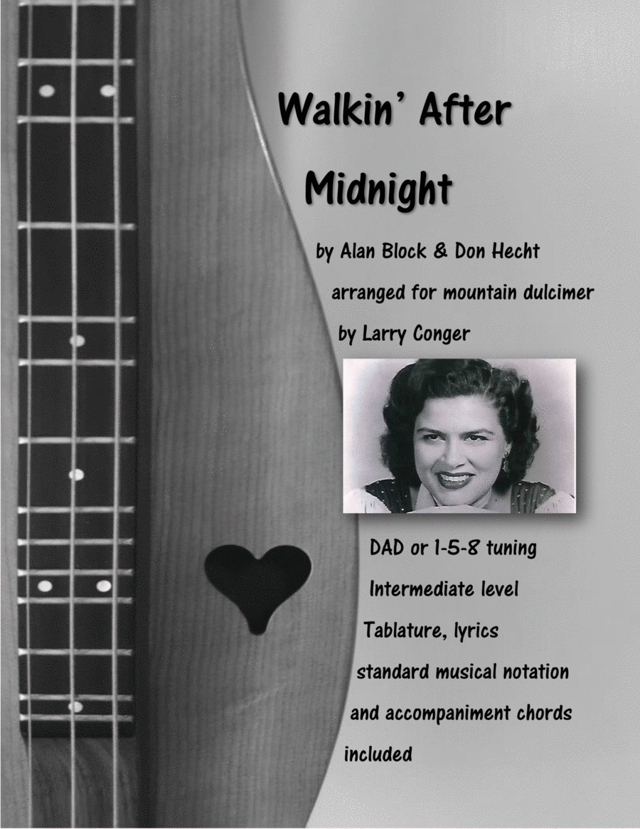 Walkin' After Midnight Dulcimer scores gallery preview page 1