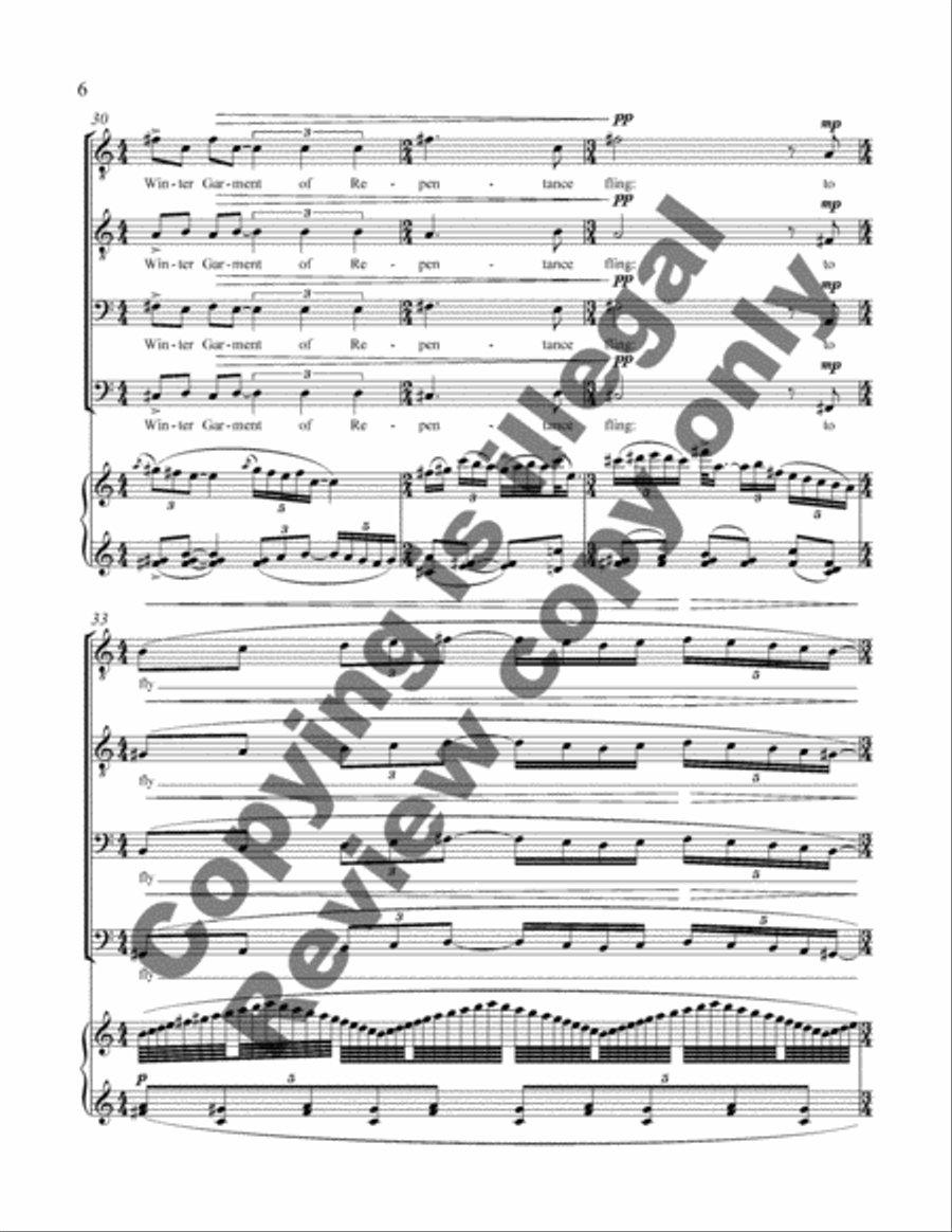 Four Scenes from the Rubaiyat TTBB scores gallery preview page 4