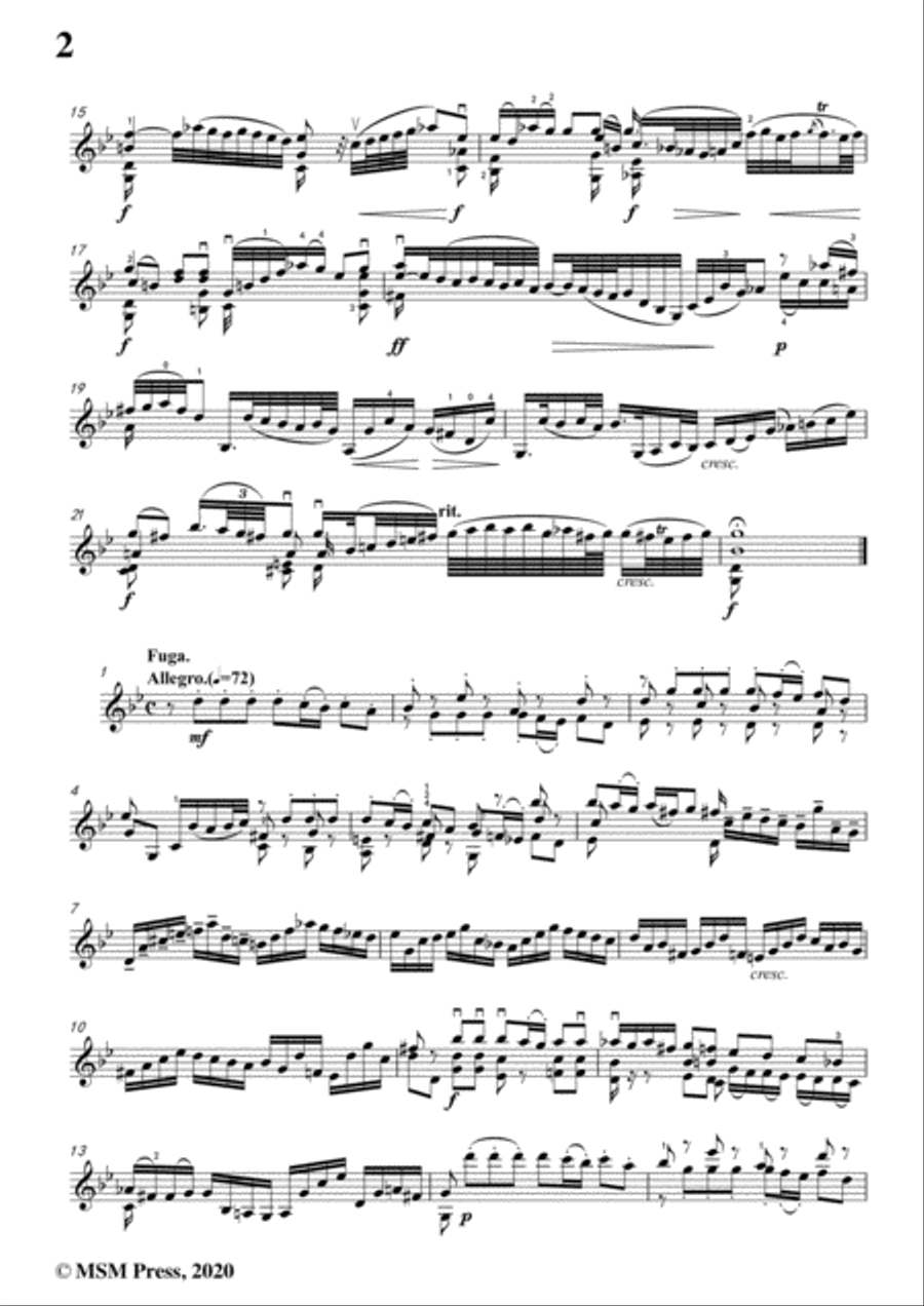 Bach,J.S.-Violin Sonata No.1,in g minor,BWV 1001,for Violin Violin Solo scores gallery preview page 4