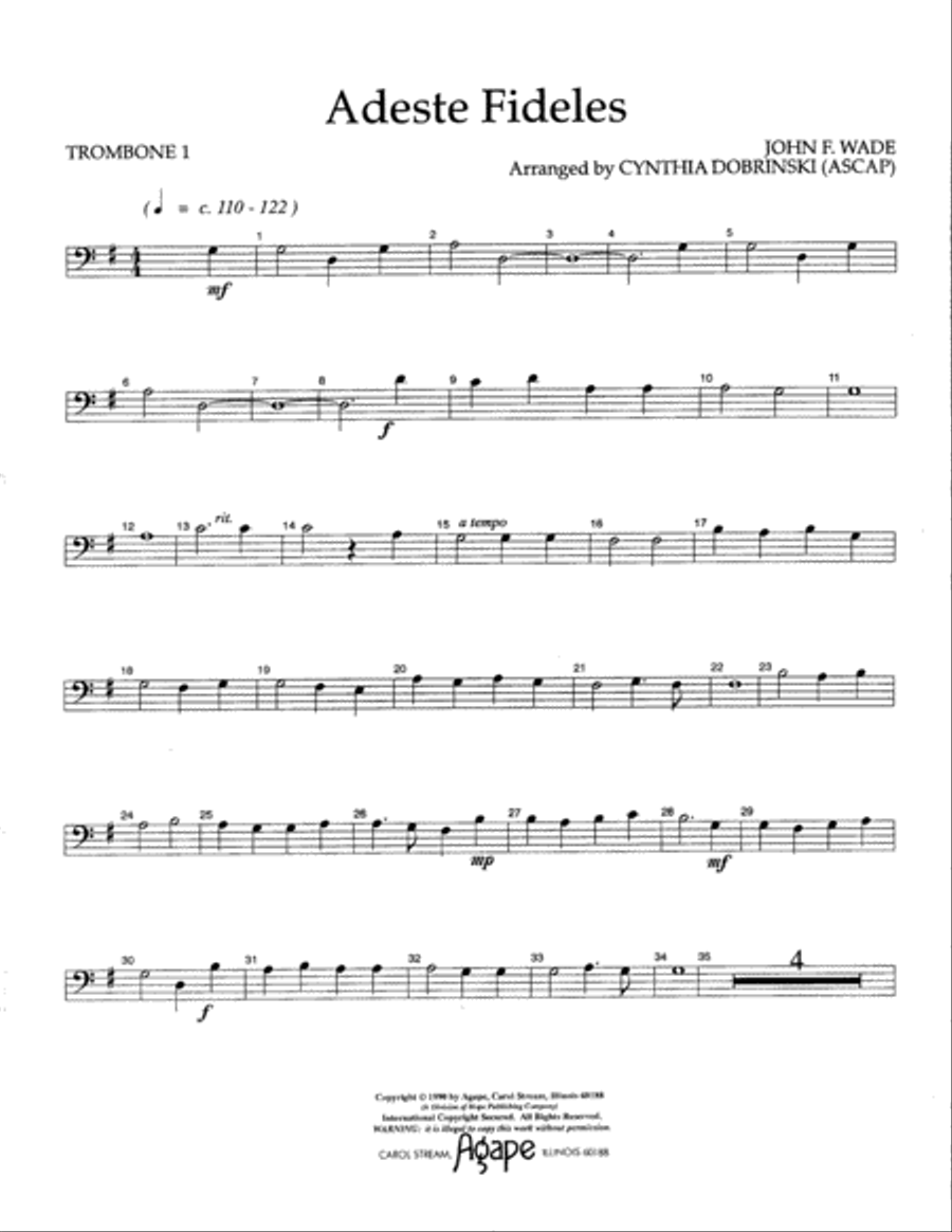 Adeste Fideles Choir scores gallery preview page 7