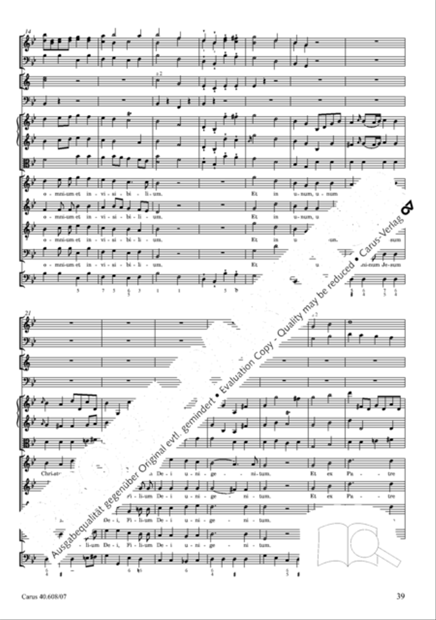 Missa Sancti Bernardi von Offida in B 4-Part scores gallery preview page 54