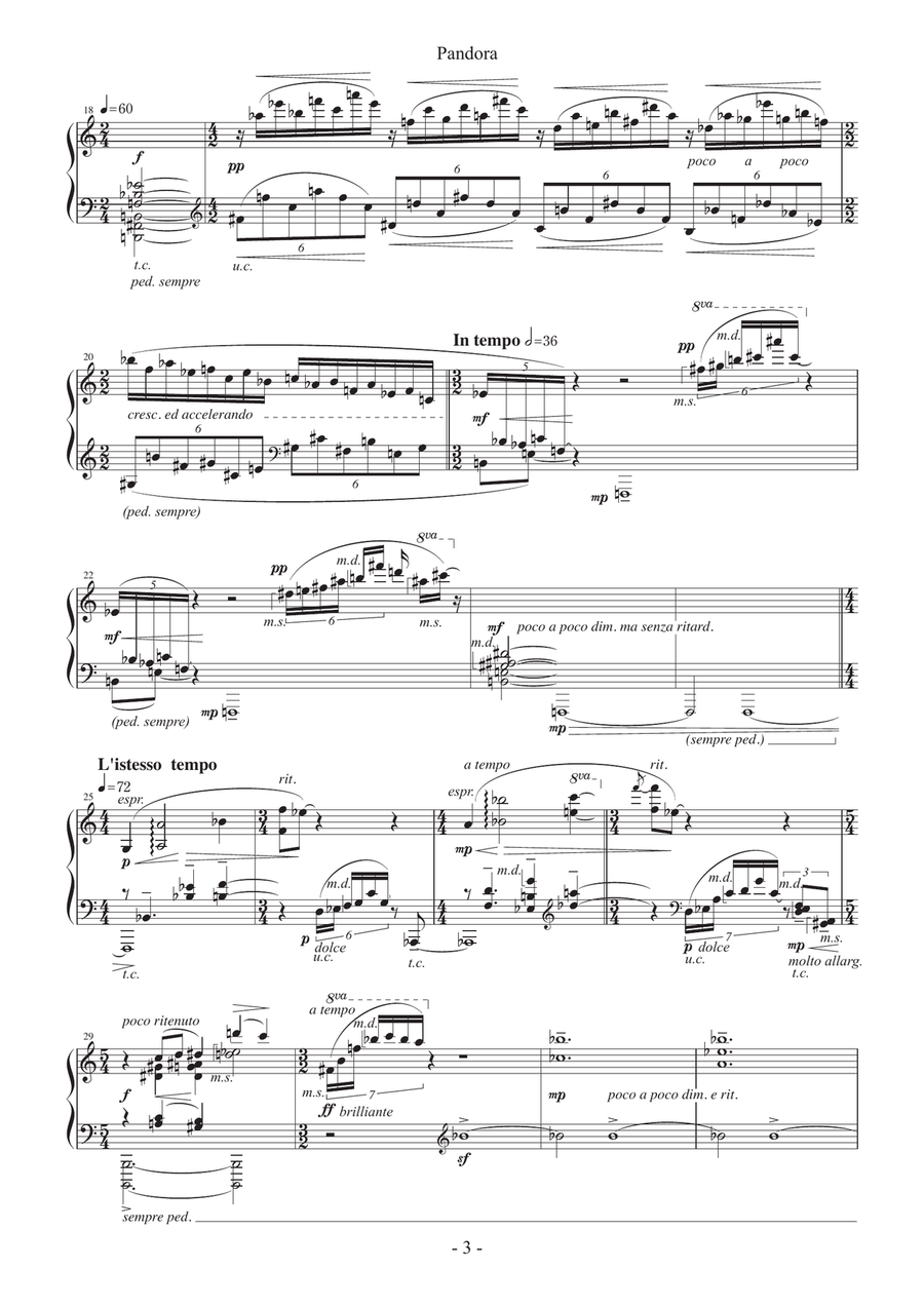 Pandora [Piano solo] Piano Solo scores gallery preview page 3