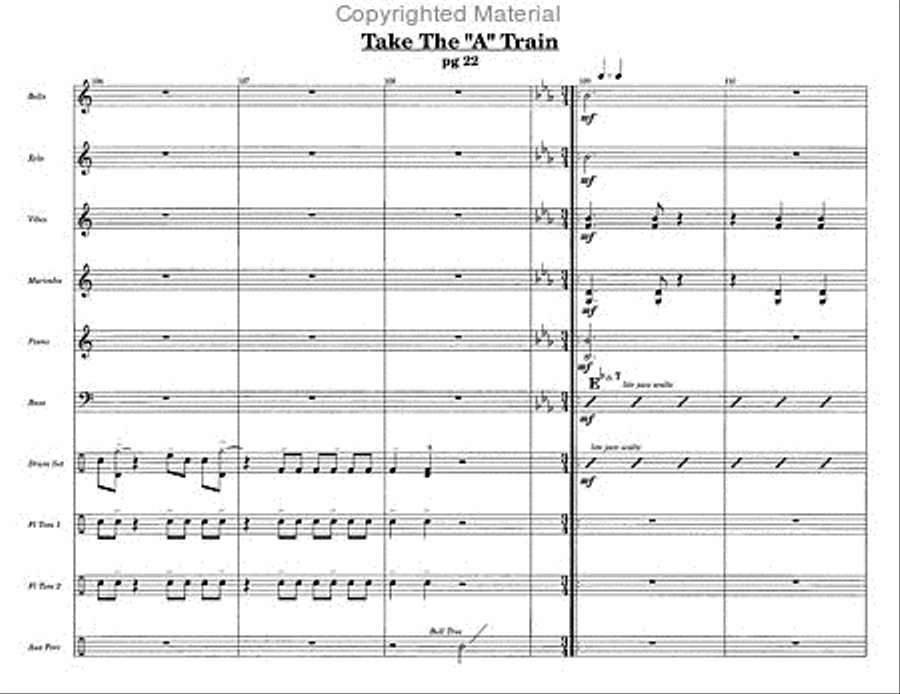 Take The A Train Percussion Ensemble scores gallery preview page 6