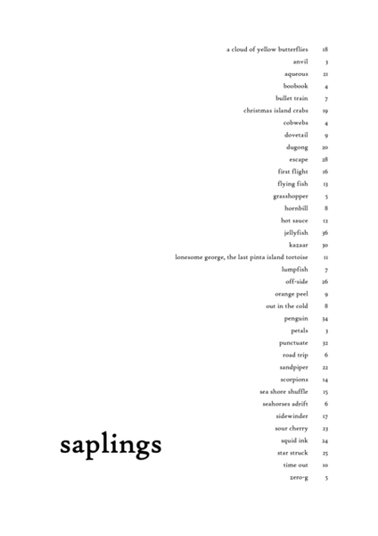 Saplings, studies for saxophone