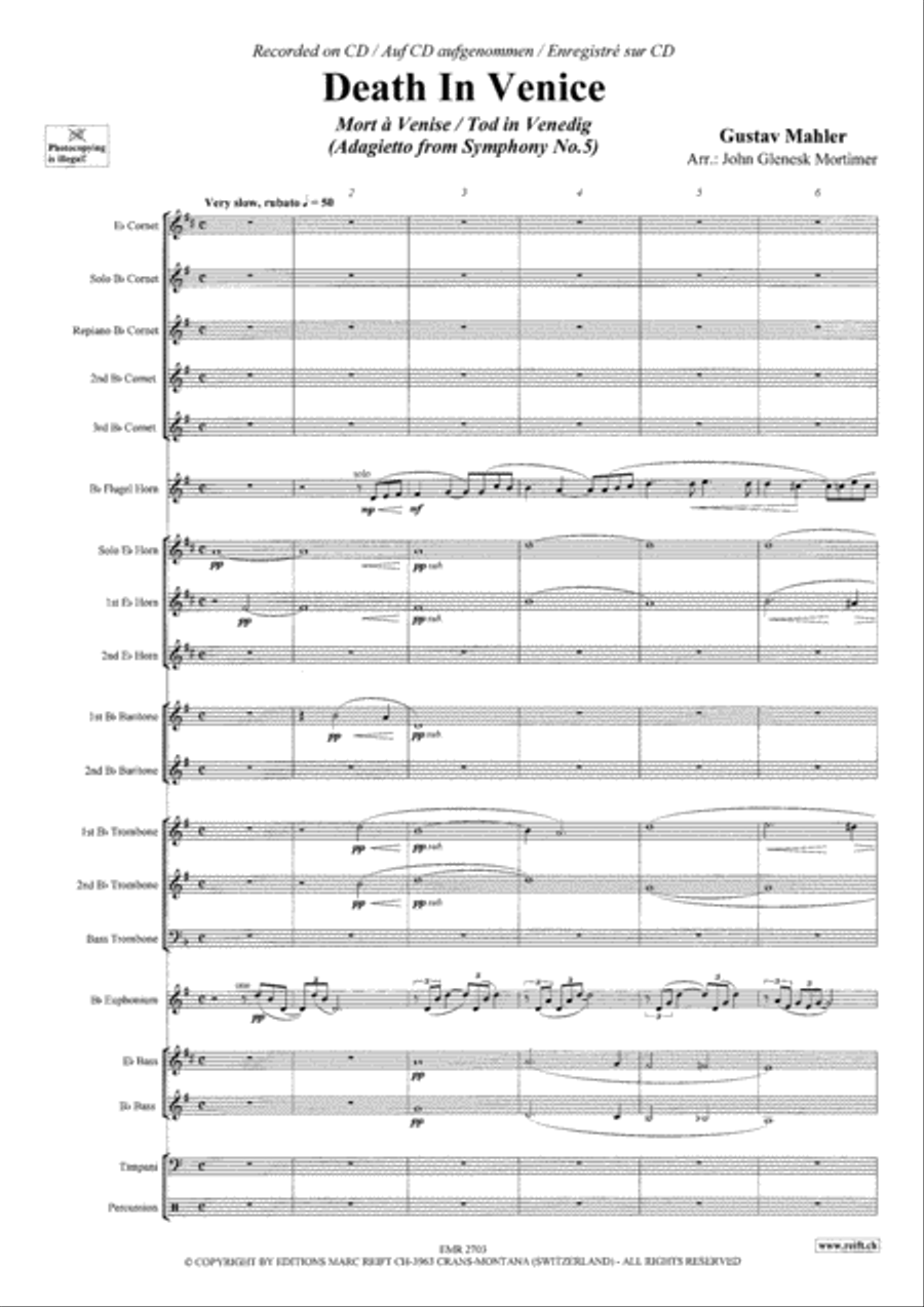 Death In Venice Brass Band scores gallery preview page 4