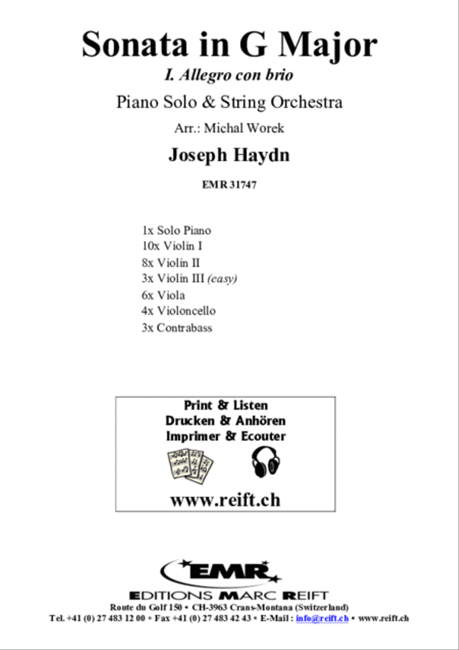 Sonata in G Major Sonata in G Major String Orchestra scores gallery preview page 2