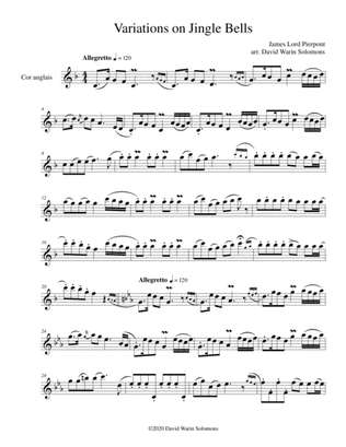 Variations on Jingle Bells for solo cor anglais