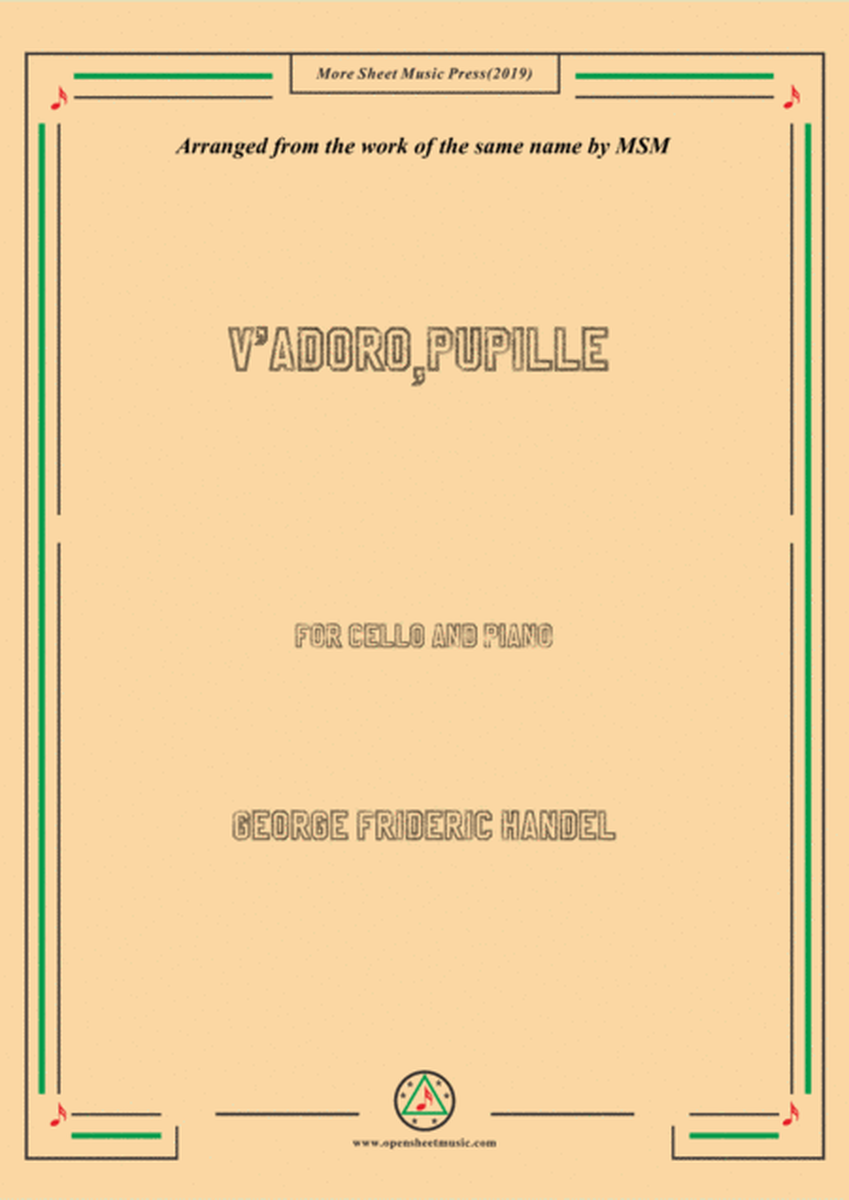Handel-V'adoro,pupille,for Cello and Piano image number null