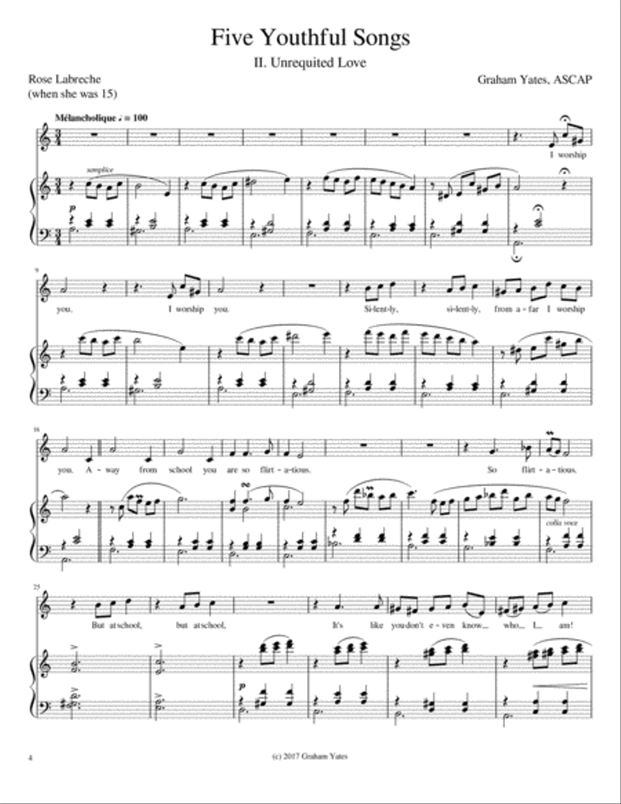 Five Youthful Songs Five Youthful Songs Voice scores gallery preview page 6