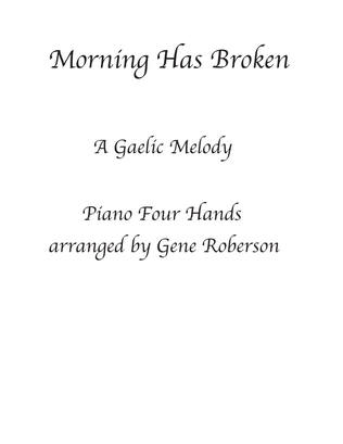 Morning Has Broken Piano Four Hands