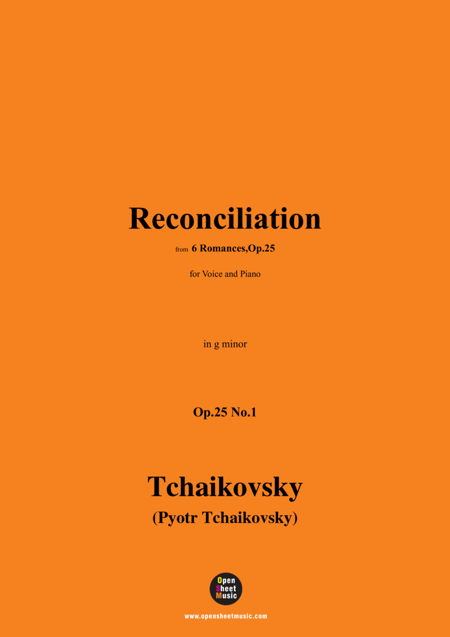 Tchaikovsky-Reconciliation,in g minor,Op.25 No.1 Voice scores gallery preview page 1