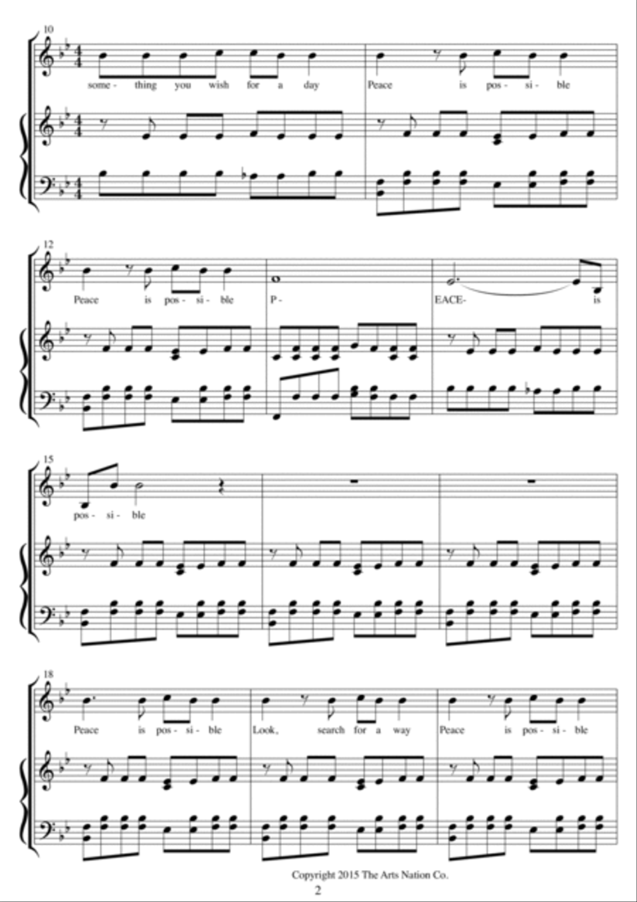 Peace Peace Voice scores gallery preview page 2