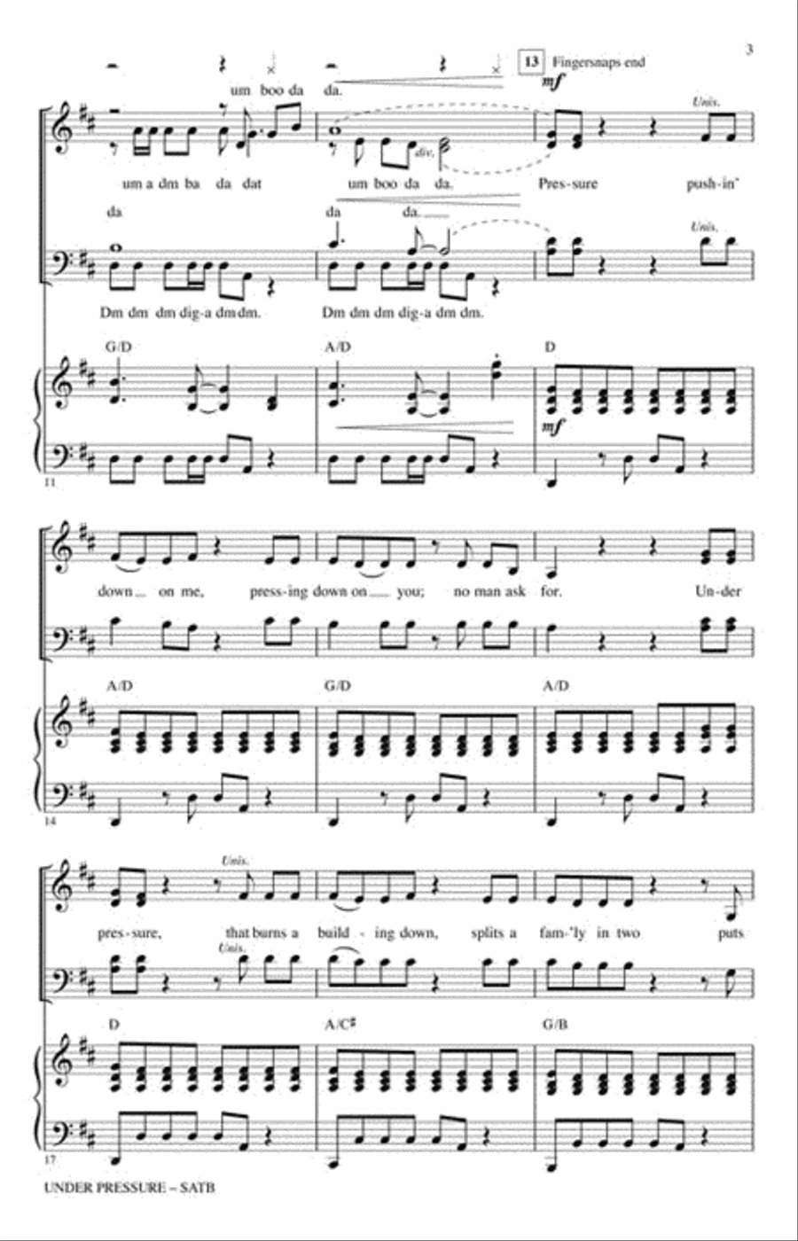 Under Pressure 4-Part scores gallery preview page 3