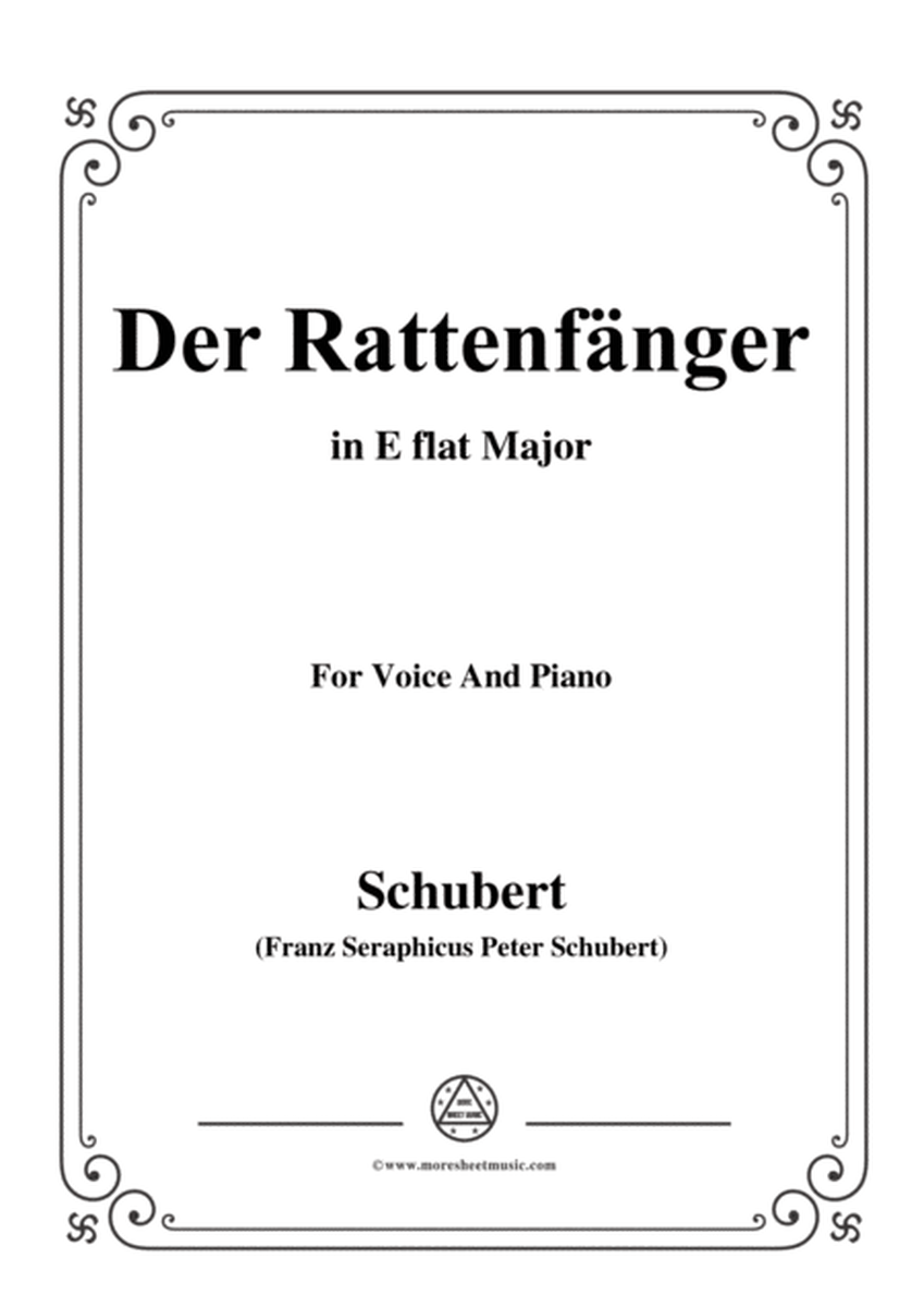 Schubert-Der Rattenfänger,in E flat Major,for Voice&Piano image number null