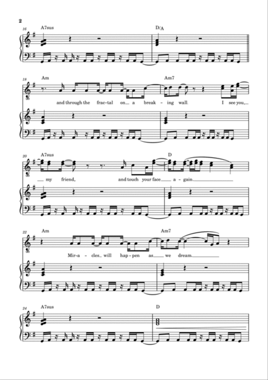 Crazy Piano, Vocal, Guitar scores gallery preview page 3