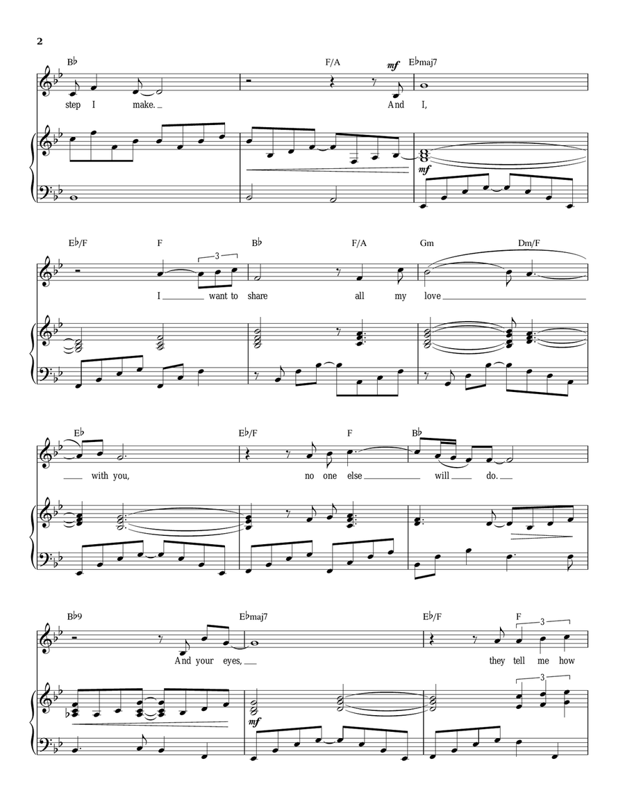 Endless Love Piano, Vocal scores gallery preview page 2