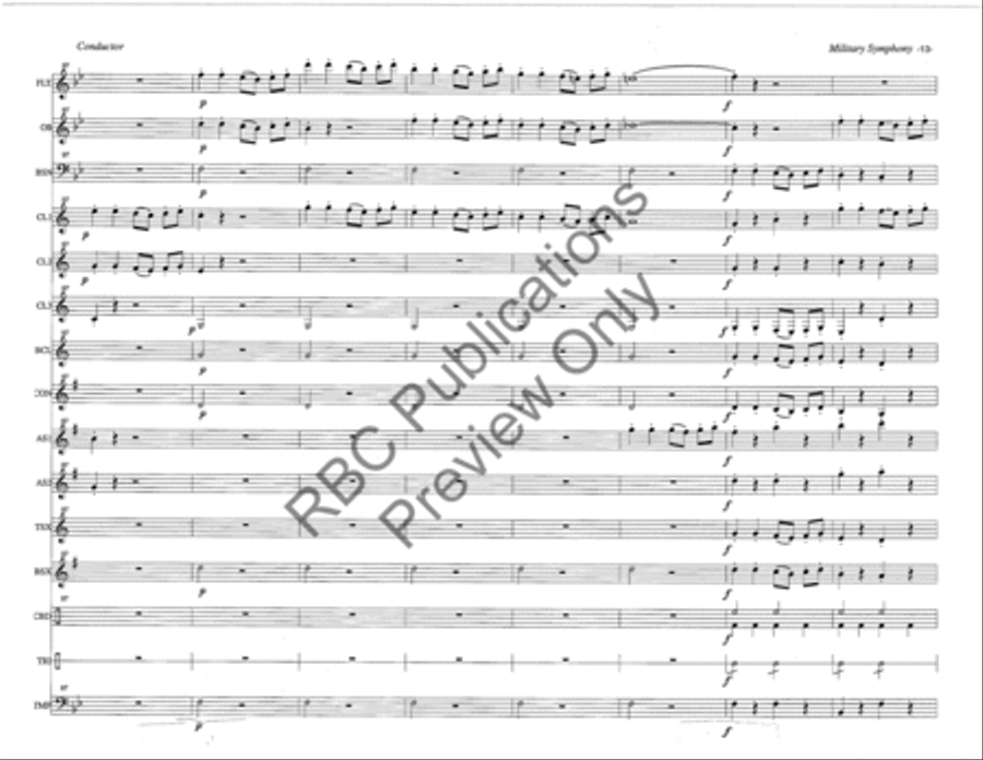 Military Symphony 2Nd Movement Woodwind Choir Octavo scores gallery preview page 16
