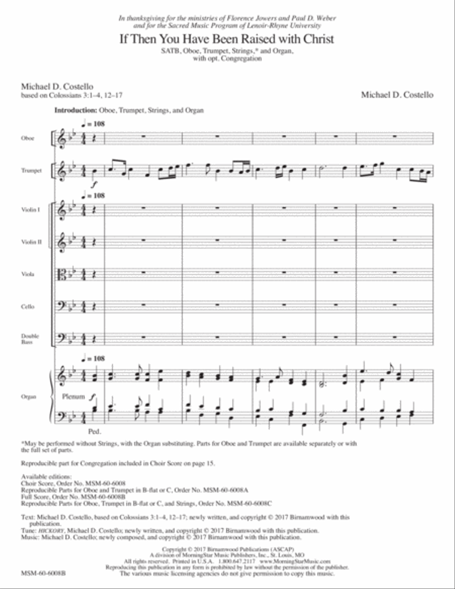 If Then You Have Been Raised with Christ Choir scores gallery preview page 1