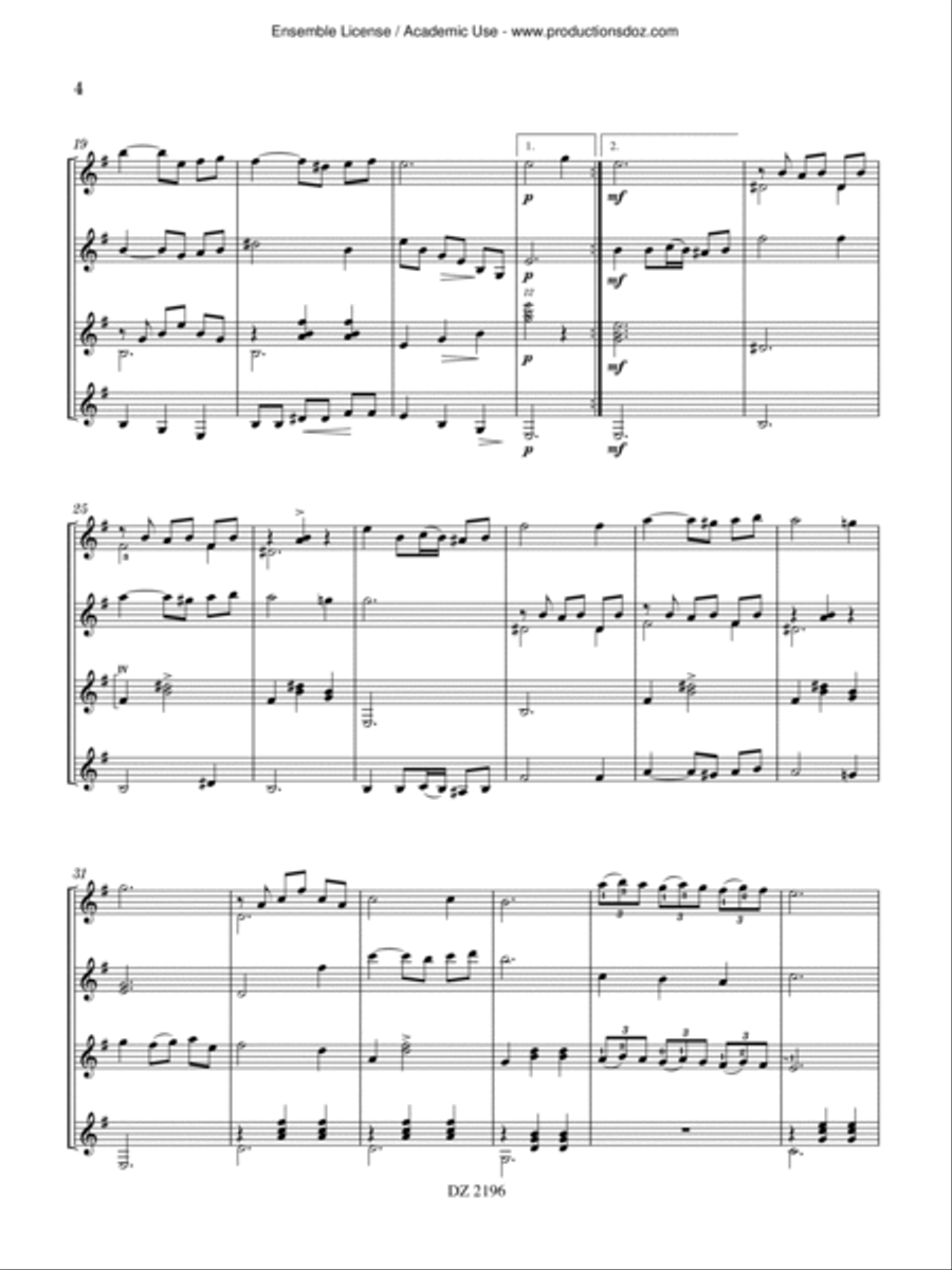 Mi Favorita - Mazurka Guitar Ensemble scores gallery preview page 4