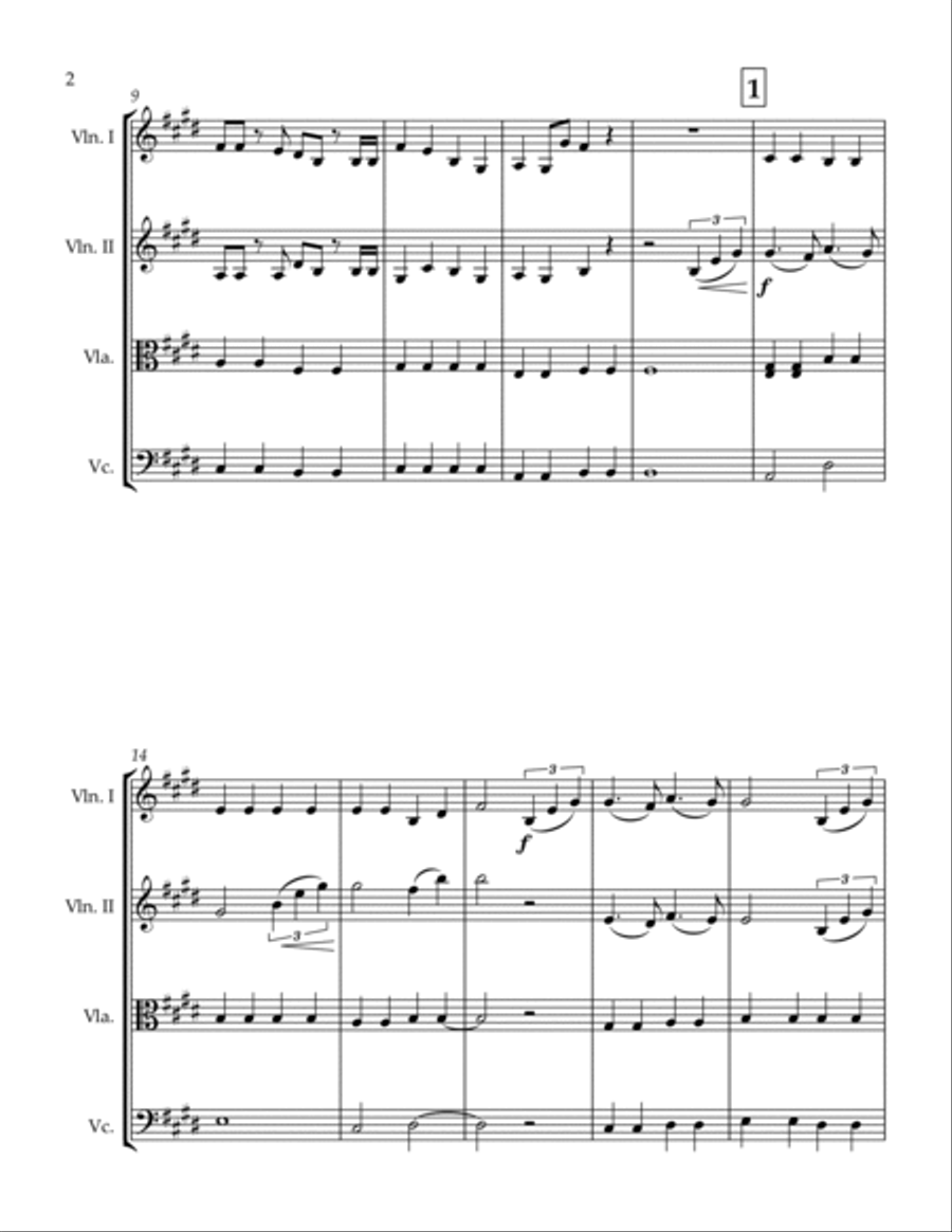 If Only String Quartet scores gallery preview page 2