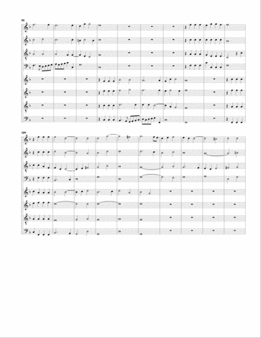 La Negrona a8 (Canzoni da suonare,1616, no.18) (arrangement for 8 recorders) Recorder scores gallery preview page 6