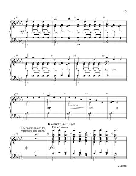 Many and Great, O God, Are Thy Things - Handbell Score image number null
