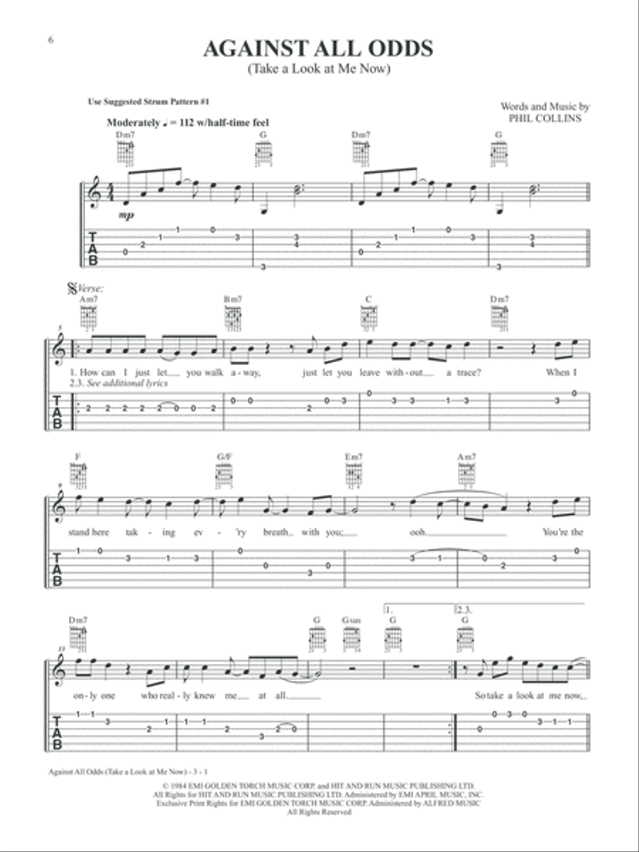 Alfred's Easy Guitar Songs -- Love & Romance Electric Guitar scores gallery preview page 6