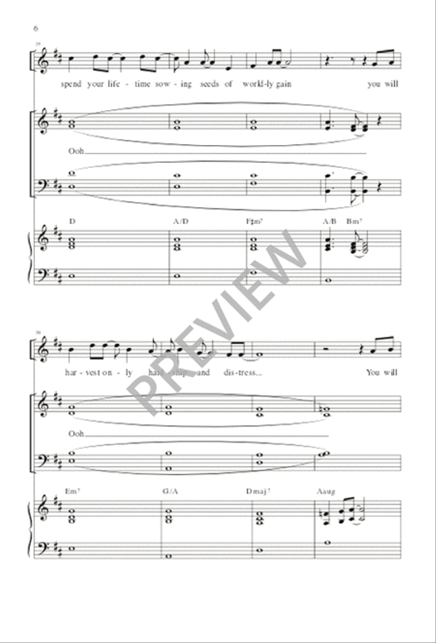 Give the Lord Your Heart / Le Das Tu Corazón 4-Part scores gallery preview page 6