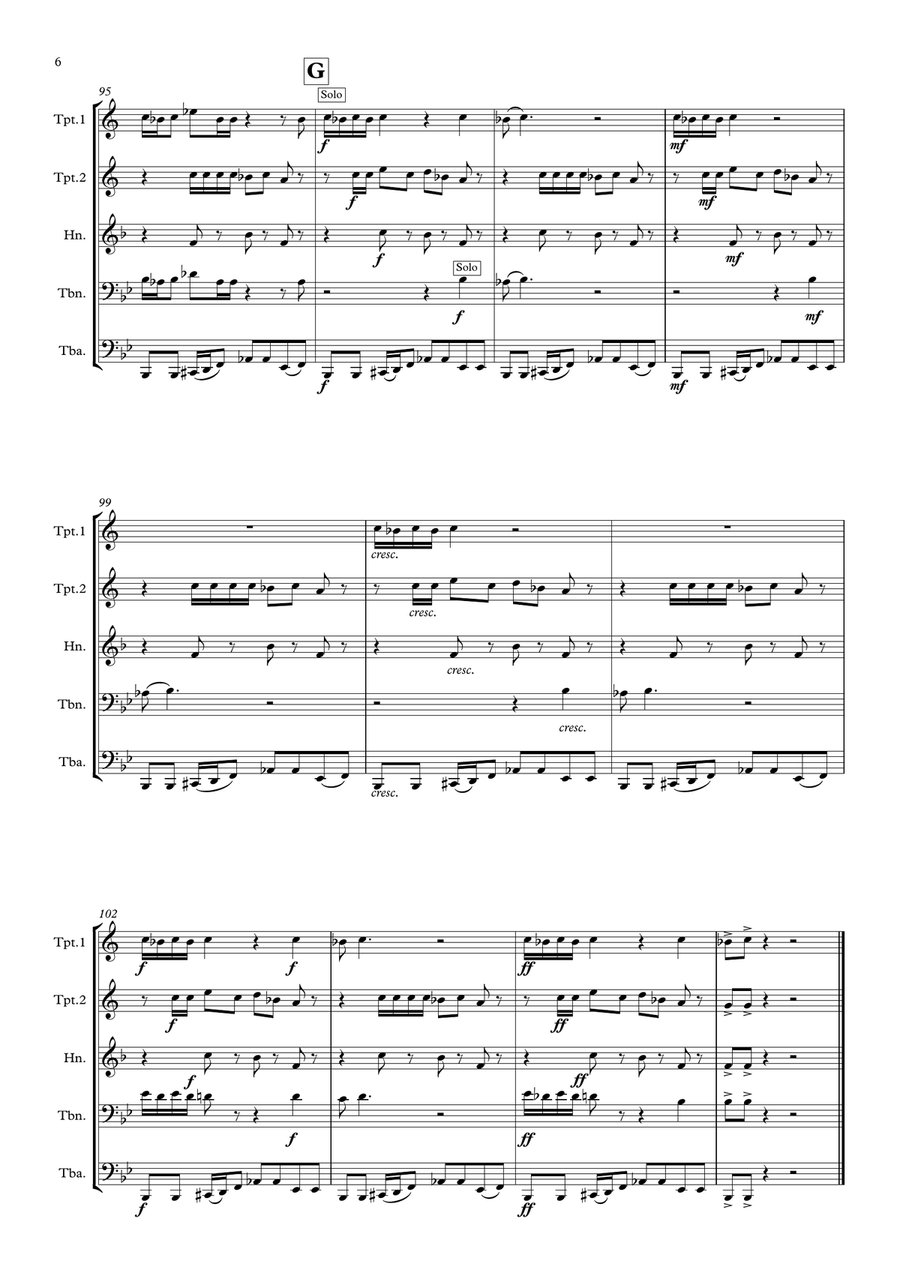 Ghostbusters Brass Quintet scores gallery preview page 6