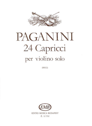 Book cover for 24 Capricci, Op. 1