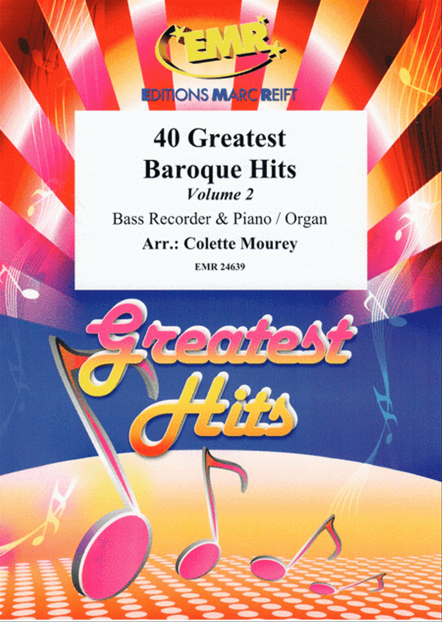 40 Greatest Baroque Hits Volume 2 Bass Recorder scores gallery preview page 1