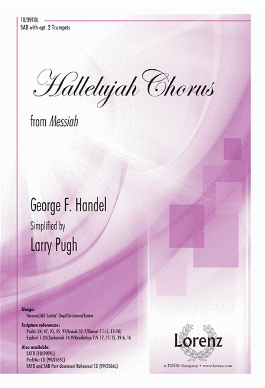 Hallelujah Chorus 3-Part scores gallery preview page 1