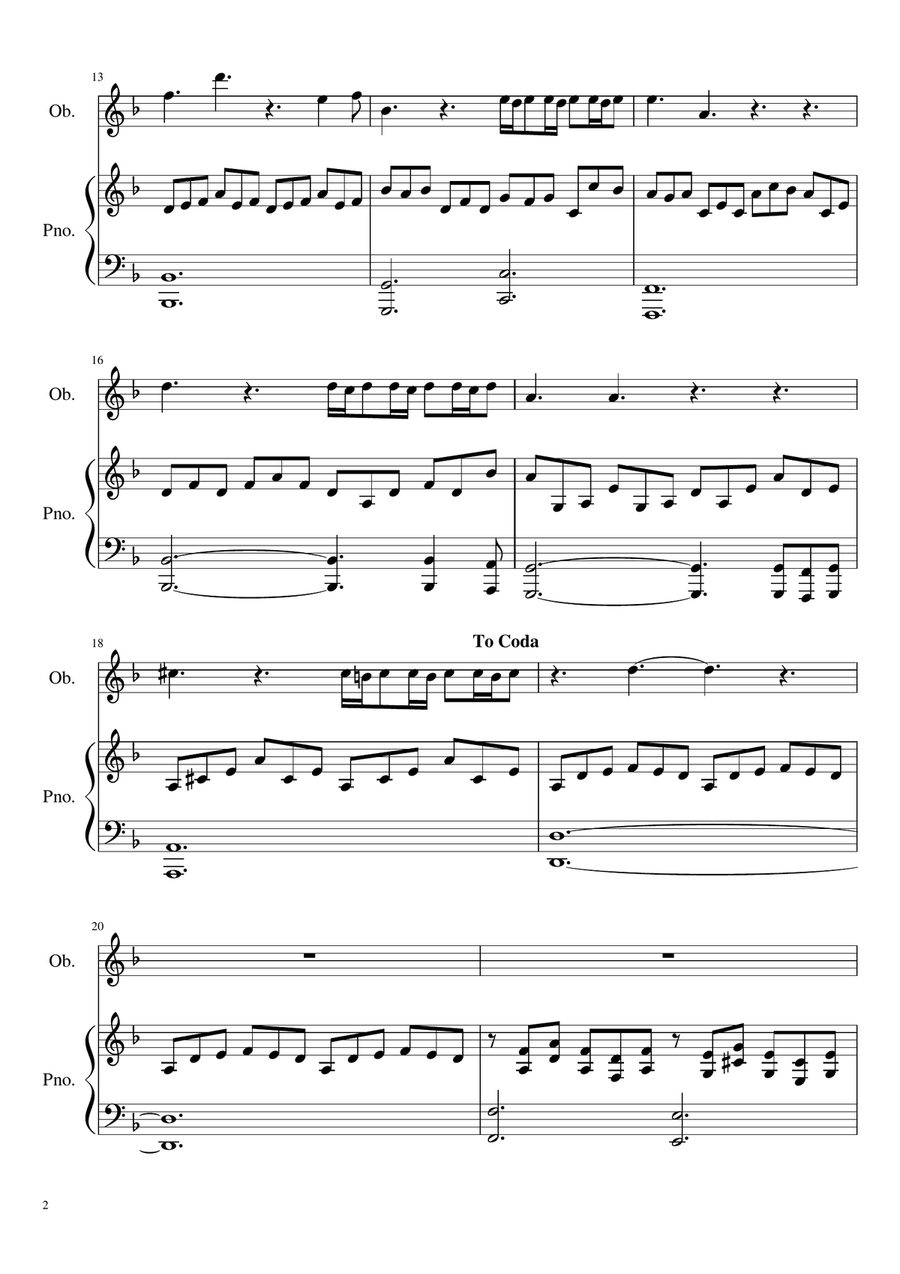 Chi Mai Piano scores gallery preview page 2