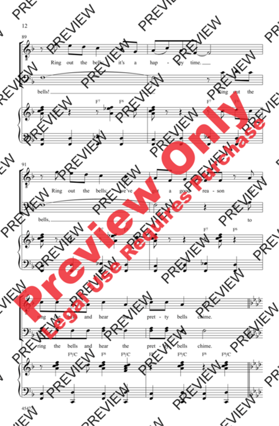 Kay Thompson's Jingle Bells Men's Choir scores gallery preview page 12