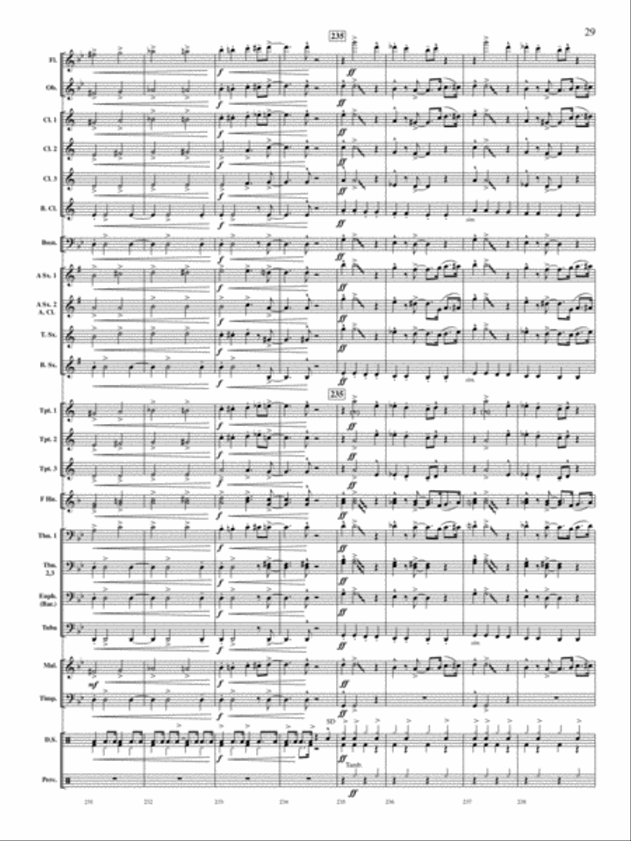 Concerto for Drum Set and Concert Band Concert Band scores gallery preview page 28