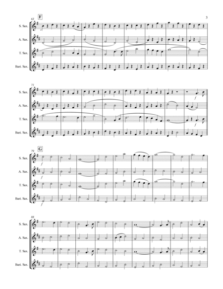 Holst - Second Suite for Military Band in F (for Saxophone Quartet SATB) image number null