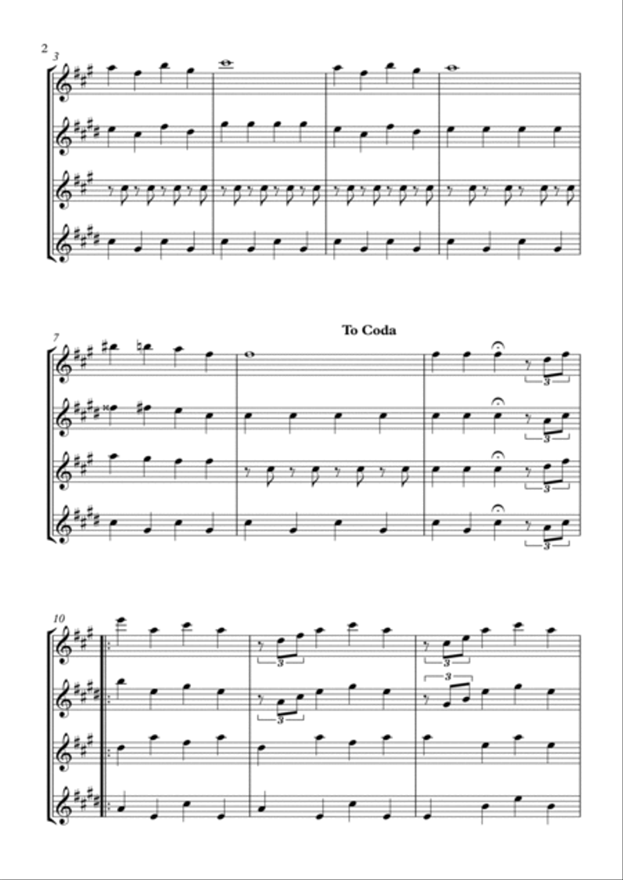 The Last Of Us Saxophone Quartet scores gallery preview page 2