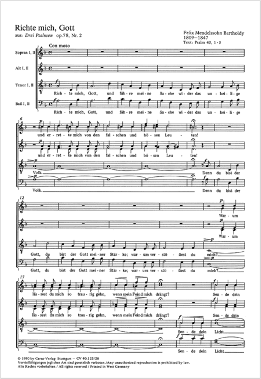 Judge me, o God - Psalm 43 (Richte mich Gott - Psalm 43) SSAATTBB scores gallery preview page 6